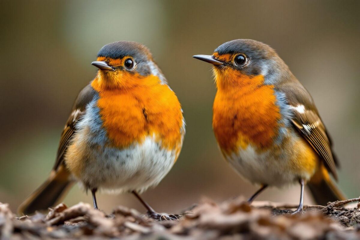 Quelle est la différence entre un rouge-gorge mâle et femelle ?