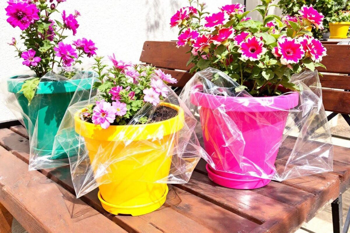 Peindre des pots de fleurs en plastique
